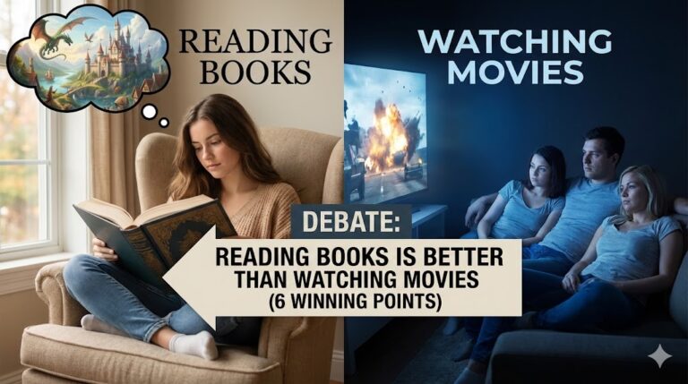 Debate: Reading Books is Better Than Watching Movies (6 Winning Points)