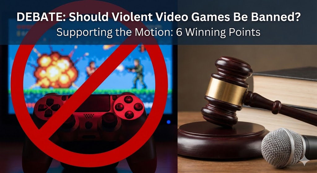 Debate: Violent Video Games Should Be Banned (6 Winning Points)