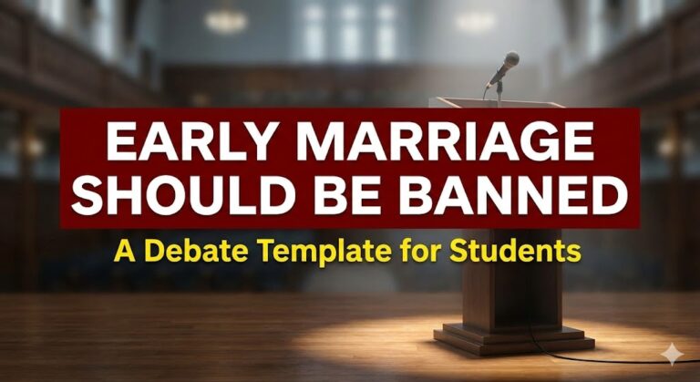 Debate: Early Marriage Should Be Banned (6 Winning Points)