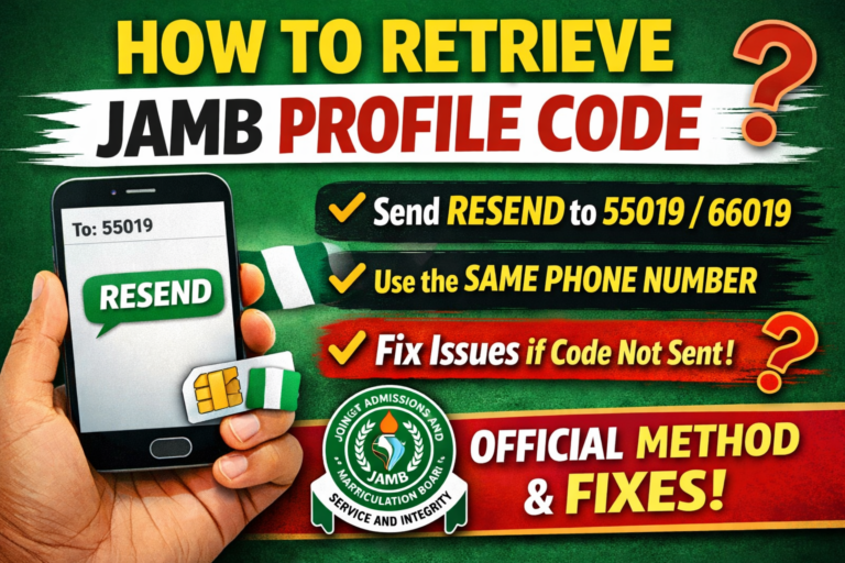 How to Retrieve JAMB Profile Code