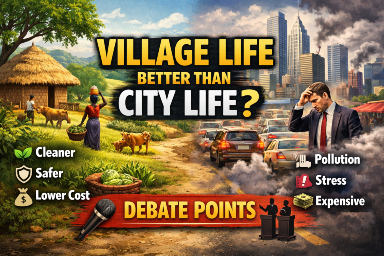 Village Life Is Better Than City Life Debate Points: Strong Arguments for Students