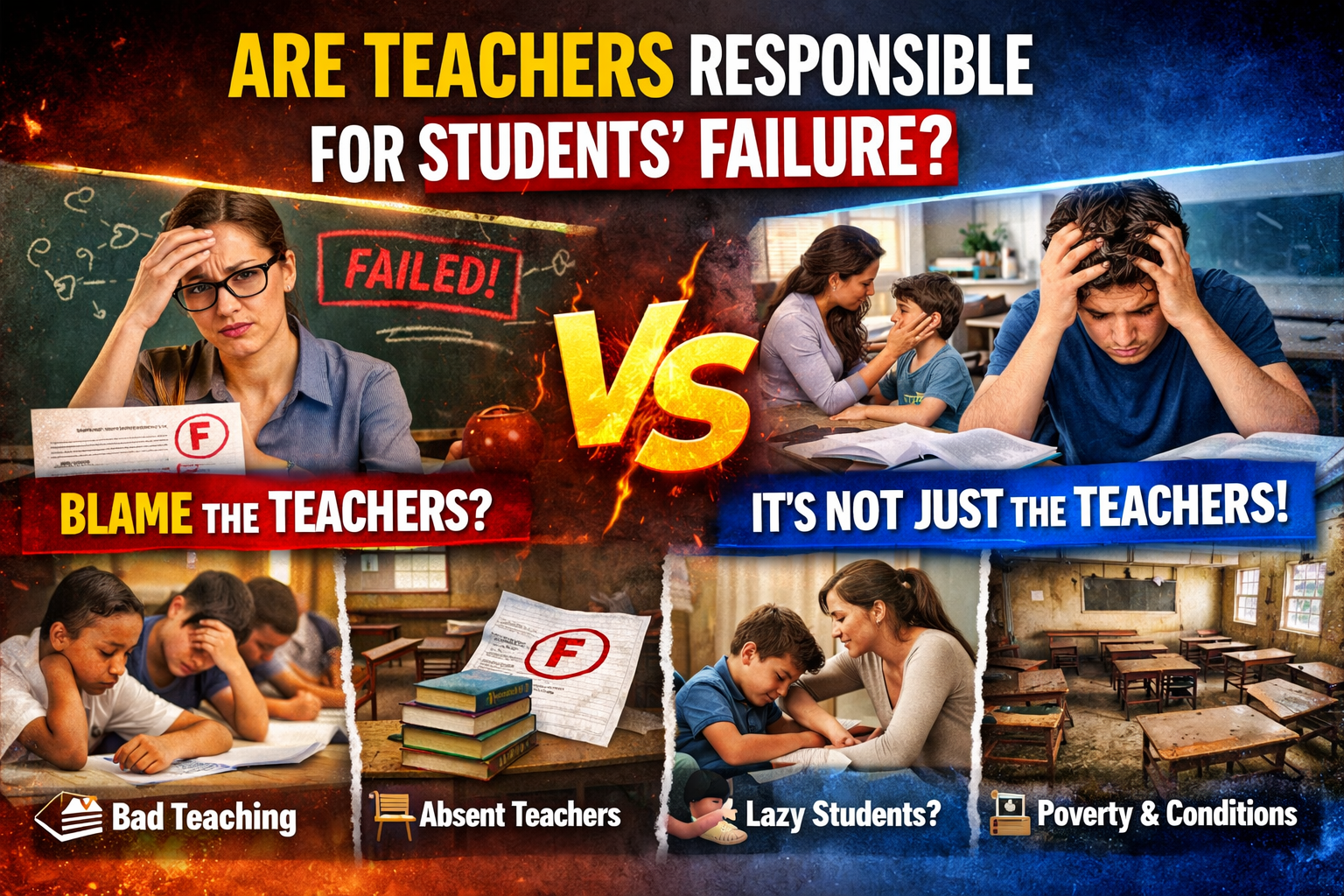 Debate on Teachers Are Responsible for Students Failure: Strong Arguments for Both Sides