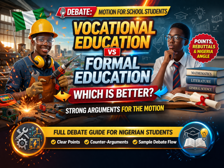 Debate on Vocational Education Is Better Than Formal Education: Strong Arguments for the Motion