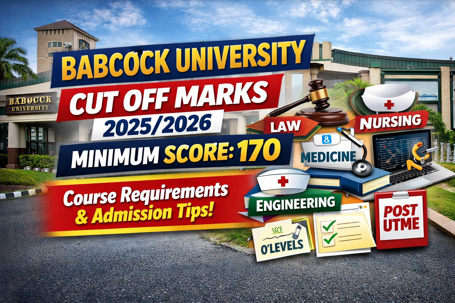 Babcock University Cut Off Mark for All Courses in 2026